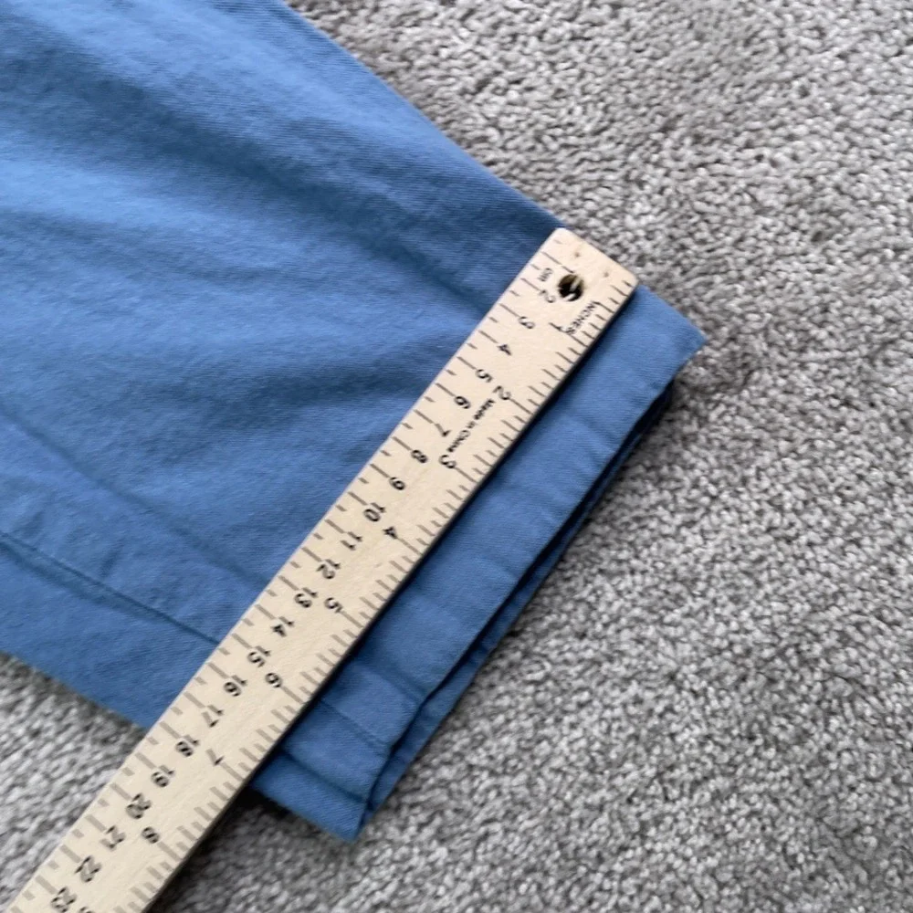 Brooks Brothers Pants Mens 30x30 Blue Clark Fit Cotton Linen Blend Chinos Casual